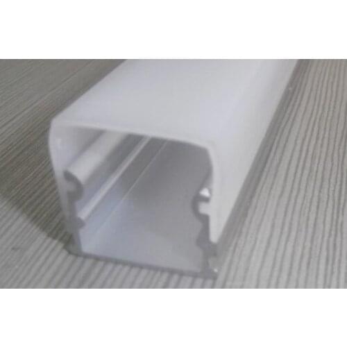 Large Square Shallow Aluminium Profile Side Mounted With Diffuser LED Strip Lighting 1m Length Free Shipping