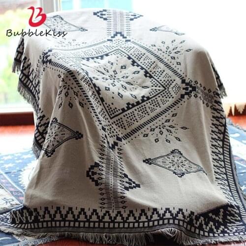 Bubble Kiss Classical Style Throw Blanket Black White Double-Sided Blankets For Bed Sofa Towel Blanket Geometric Cover Blanket