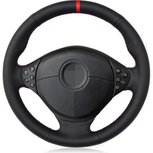 Car Steering Wheel Cover Black Soft Genuine Leather For BMW M Sport E36 1996-2000 E39 1995-2001 Z3 M E36/7 E36/8 1998-2002