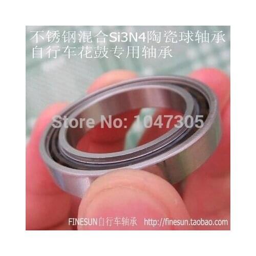 S6803-2RS 17*26*5 mm ABEC-3 Stainless steel ceramic Si3N4 ball bearing for bicycle front/rear hub S6803-2RS