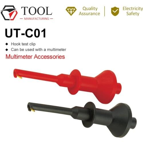 UNI-T UT-C01 Testing Hook Clip UT-C01 Multimeter Accessories&62mm Probe Length Hook type test clamp