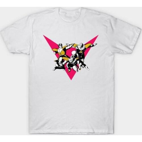 Hot Mens Funny Casual Print T-shirt DBZ Ginyu Force Formation T Shirt Summer Tees Tops Streetwear
