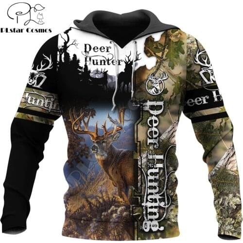 Deer Hunting Camo 3D Printed Men Hoodie Harajuku Fashion Sweatshirt Unisex Casual Jacket Pullover sudadera hombre DW089