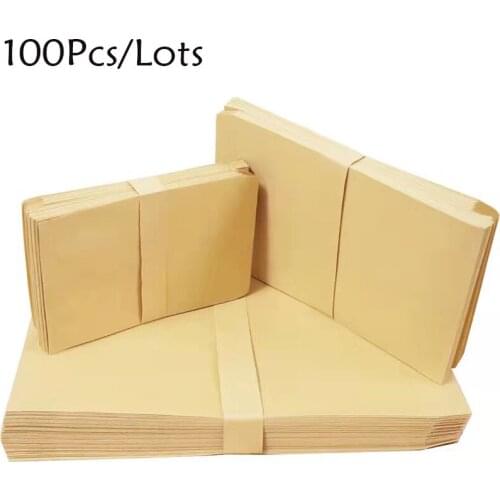 100Pcs/Lots Classical Kraft Blank Paper Window Envelopes Wedding Invitation Envelope Gift Envelope Invoice Mail Envelope