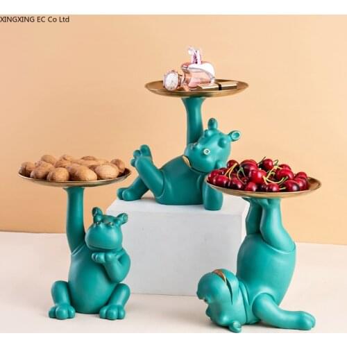 Creative Hippo Key Storage Decoration Living Room Coffee Table Decoration Light Luxury New Home Gift Abstract Decoration