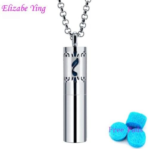 Fashion foot pattern shape Bottle Aromatherapy Diffuser Necklace Stainless Steel Perfume Vial Essential Oil Diffuser