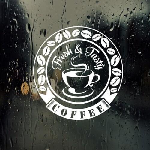 Coffee Shop Sticker Milk tea Decal Cafe Cup Poster Vinyl Art Wall Decor Mural Decoration Break Bread Glass Decals