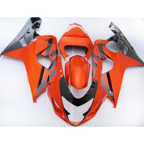 Cheap Fairing kit For Suzuki K4 GSXR750 GSX R600 2004 2005 custom aftermarket GSXR 750 04 05 red golden body Fairings+7 gifts