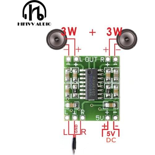 Hifi 2x3W Mini Digital Power Amplifier Board for Class D Stereo Audio Amplifier 2.0 Channel Digital Stereo Audio AMP pcb board