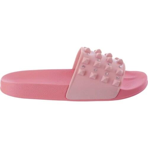 Rubber Sandals Flip Flops Studs Pink Shoes Swedish Slippers Fashion Rose Slipper