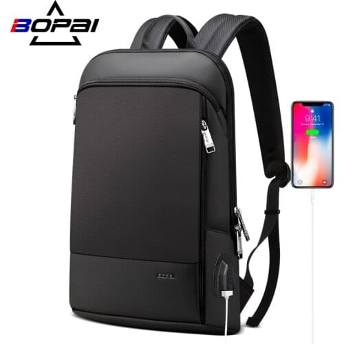 BOPAI New Slim Laptop Backpack Men USB 15 Inch Backpack Anti Theft Backpack Waterproof Business Bagpack For Women
