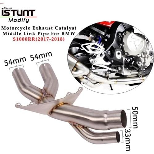 Slip on for BMW S1000RR S1000 RR 2017 2018 Motorcycle Exhaust System Connect Tube Middle Link Tube Pipe Replace Catalyst