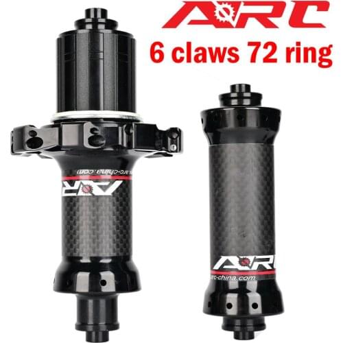 ARC road bike carbon fiber hub 6 claws 72 ring/sound quick release straight pull 20/24 hole ultra light V brake 8 9 10 11 speed