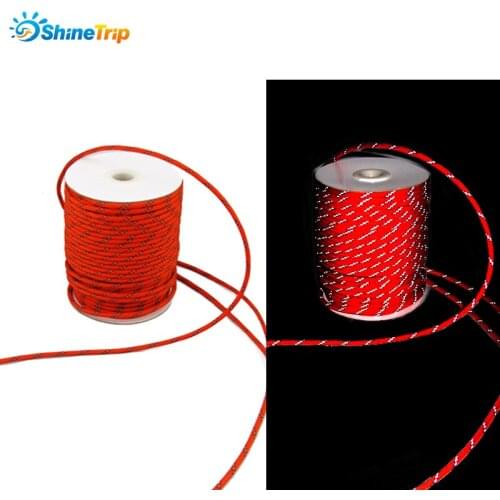ShineTrip 4mm Reflective Paracord Parachute Tent Wind Rope Multifunctional Fixed Rope Clothesline Multipurpose Rope 20m 30m 50m