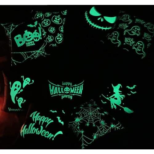 Noctilucent Happy Halloween Throw Pillow Cover Fluorescent Cushion Case luminous Pillow Cover Cushion Cover