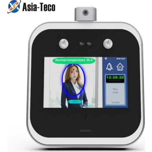 TCP\IPTemperature measurement face recognition terminal Employee Time attendance face dynamic access control 5 inch Touch Screen