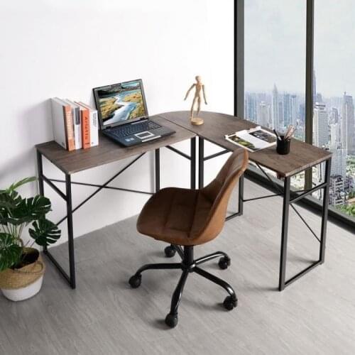Wooden Office Desk Corner Office Desks Vintage Oak Color Office Table Computer Desk Table Black Computer Table Study Desk HWC