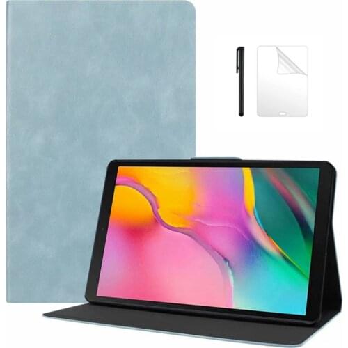 Retro Smart PU Leather Case for Samsung Galaxy Tab A 10.1 2019 SM-T510 SM-T515 cover for Samsung tab a 10.1 2019 case +film+pen