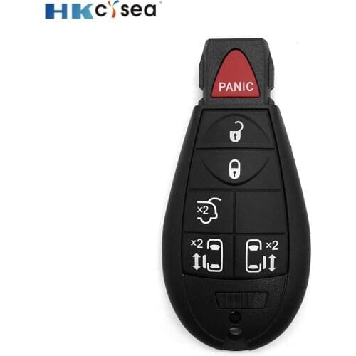 HKCYSEA 5+1 Button+Panic 433Mhz For Jeep Fobik Smart Remote Car key For DODGE/Chrysler Blade with ID46 Electronic Chip