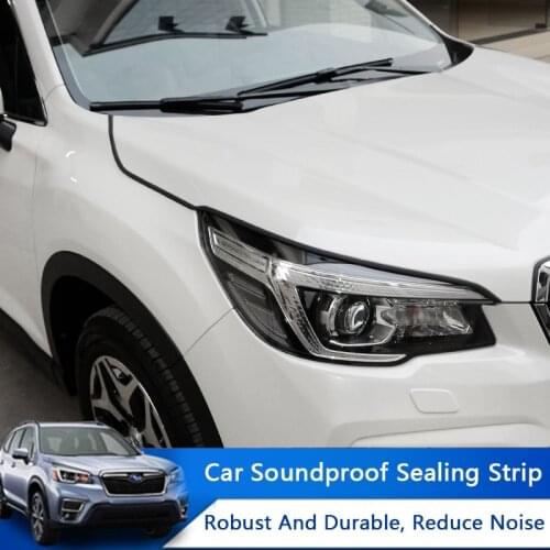 QHCP Car Hood Edge Seal Strip Rubber Door Edge Sealing Strip Noise Soundproof Protect Trim For Subaru Forester Outback XV Legacy