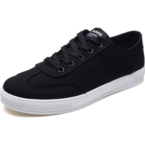Spring New Mens Canvas Shoes Korean Version Of The Trend Of Youth Black Cloth Mens Sports Casual Shoes