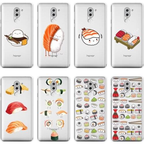 Back Cover For Huawei Honor 4C 5C 6C 6A Pro Sushi Food Japan Funny Soft Silicone Phone Case For Huawei Honor 4X 5A 5X 6 6X Case