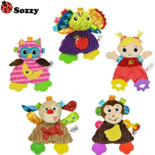 1pcs Baby Infant Soft Appease Toys Towel Playmate Calm Doll Teether Developmental Toy Lion Dog