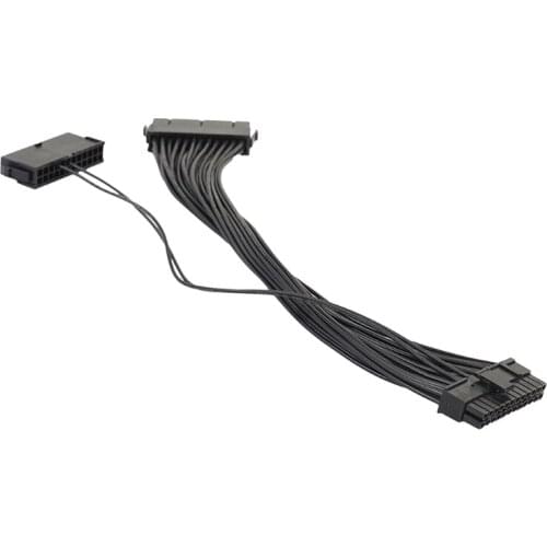 1Pc Power Supply PSU 24Pin Mainboard Motherboard Adapter Connector Cable Dual 24PIN Computer Motherboard Adapter Connector