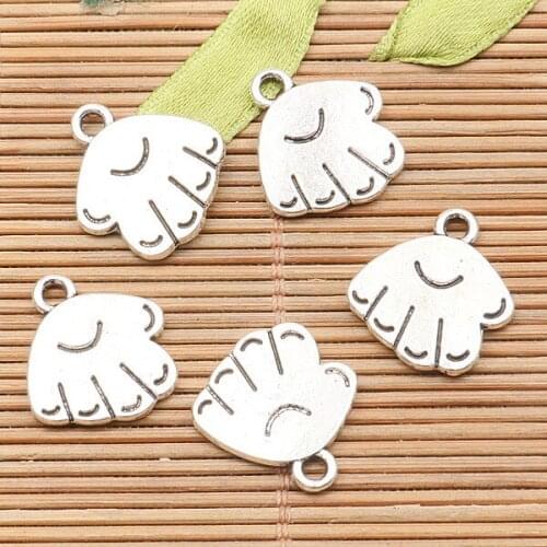 10pcs tibetan silver color lovely hand palm design charms H2865