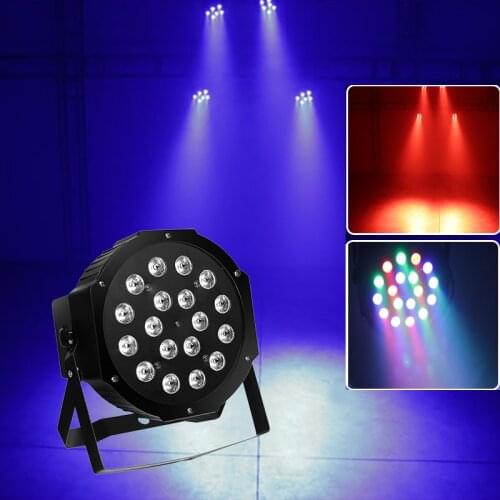 18x3W RGB Led Par Light DMX512 control Color mixed wash effects Stage Lighting DJ Disco Wedding dance party lights Equipment