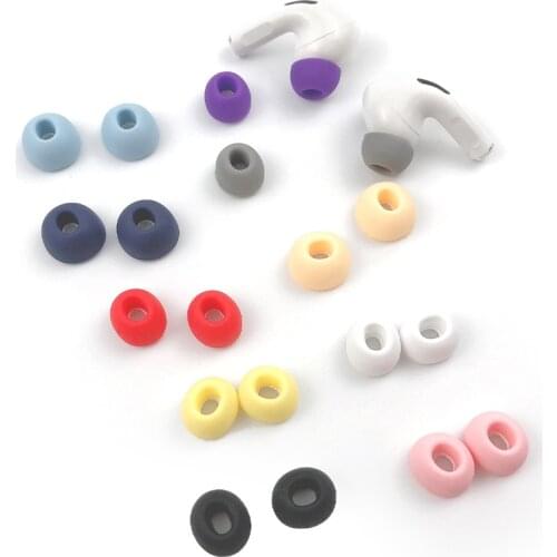 2pcs Soft Silicone Earphone Earbuds Case Cover For Apple Airpods Pro 3 Headphones Eartip Ear Cap Tips Accessories
