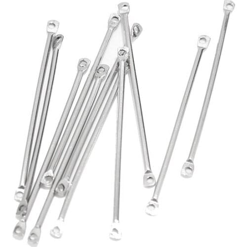 20pcs Stainless Steel Pin DIY For Jewelry Making Findings Pin Connector Accessories Wholesale Supplies