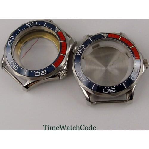 41mm Watch Case Parts Fit For Miyota8215 821A ETA2836 2824 NH35A NH36A Automatic Movement Sapphire Crystal Ceramic Bezel Insert