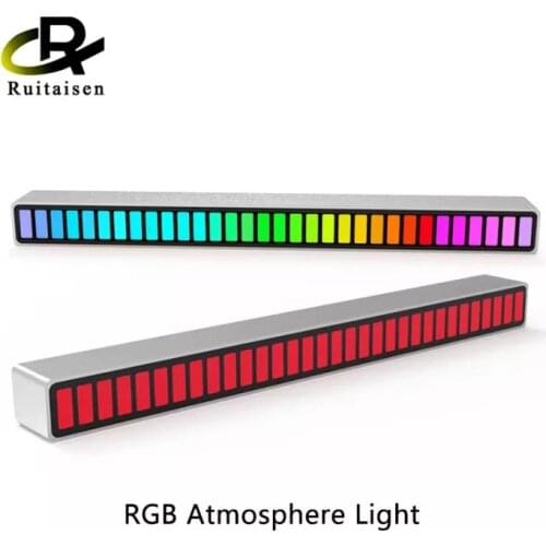 Car Sound Control RGB Atmosphere Light 32 LED 200 Kinds Strobe Mode Music Rhythm Lamp Automobile Ambient Decoration Lamp