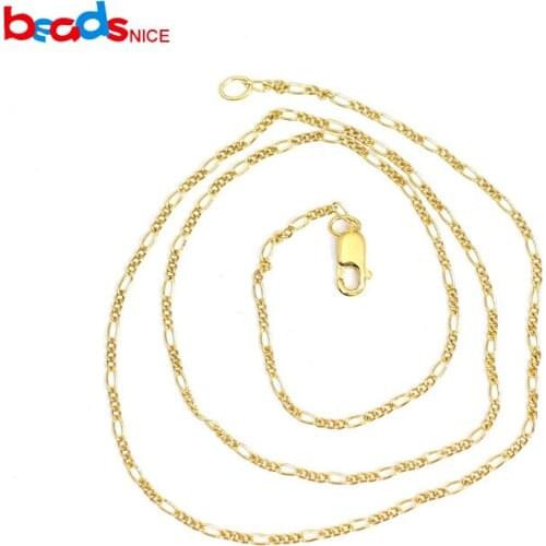 Beadsnice ID40136smt2 Figaro Chain Necklace with Lobster Clasp for Women Jewelry Pendant Making