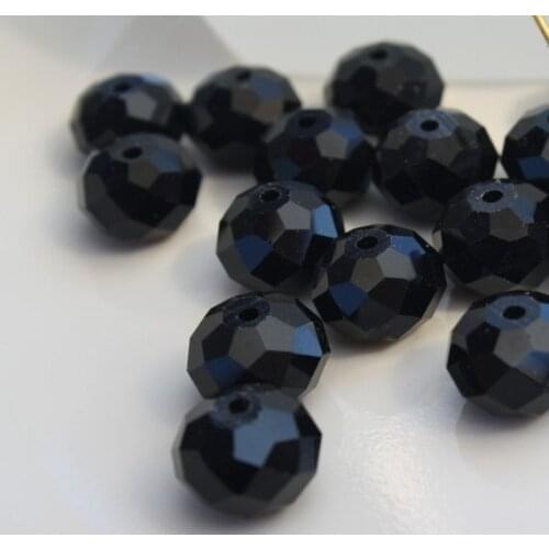 Free Shipping! Wholesale AAA Top Quality 8mm Crystal 5040 Rondelle Beads-Black/Jet colour 360pcs