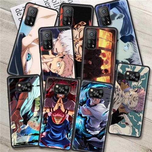 Shockproof Case for Xiaomi Mi Poco X3 NFC 10T Pro 9T M3 Note 10 Lite F3 11 F1 CC9 A2 9 Soft Phone Cover Jujutsu Kaisen Yuji Capa