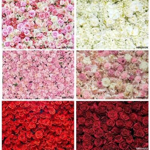 Wedding Photophone Birthday Newborn Baby Shower Backdrops Pink Flowers Roses Girs Portrait Photography Backgrounds Decor Props