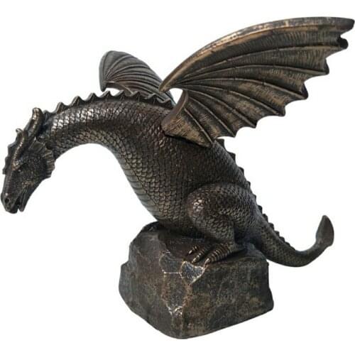 Dragon Fountain Waterfall Tabletop Ornament Resin Sculpture Dragon Ornament For Home Garden Decoration