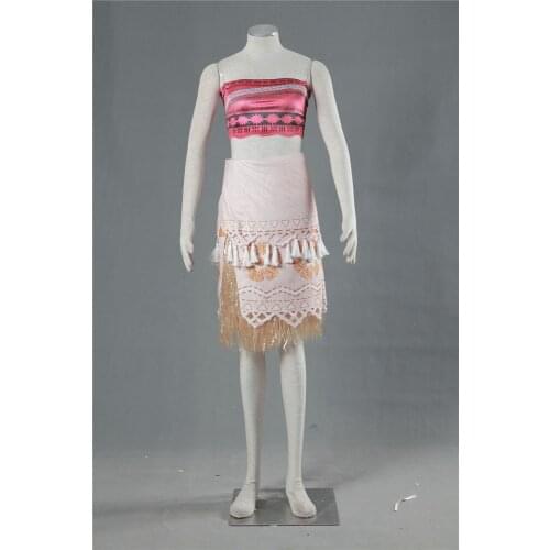 Hot Anime Moana Cute Dress Cosplay Costume Lovely Skirt Suit For Adult/Child X