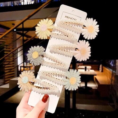 Korean Fashion Rhinestone Beads Flower Hair Clips Hair Pins for Women Sweet Crystal Hairpin Hair Jewelry Lady Barrette ER1010