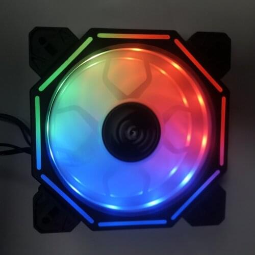 120mm PC Computer Case Fan RGB Cooling Fan CPU Cooler 6/4 Pin 12V Silent Radiator 1500 RPM Fan Heatsink For Gaming Desktop PC