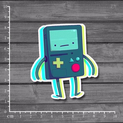 Cute Gameboy BMO Scrapbooking Stationery Graffit Laptop Sticker Home decor jdm Decal For kid Toy Suitcase Stickers[single]