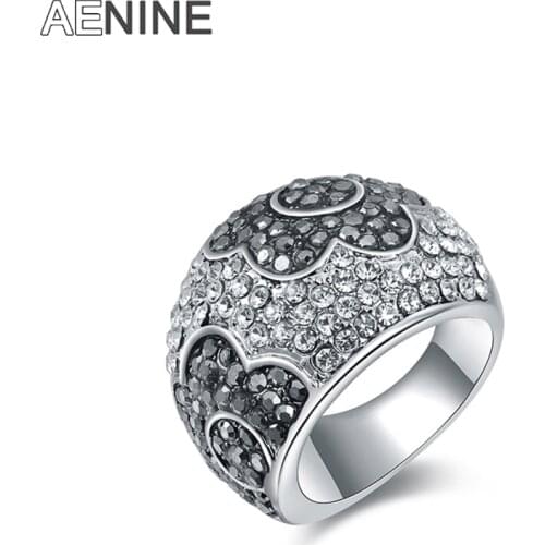 Fashion Rings gold-color anillos wedding rings Austrian crystal Environmental Micro-Inserted Jewelry R150130297P