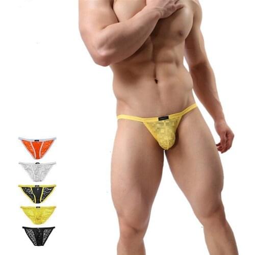 Male Underwear Sexy Mens Underpants Low Waist Sexy Transparent Breathable Mens Mesh Briefs Underwear Sexy Man Underwear For Men