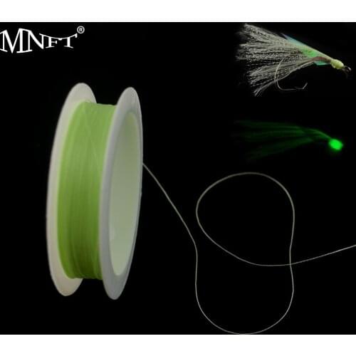 MNFT 100yards Luminous Fly Tying Line Yarn for Flies Lure Head Body Decorating Sabiki Rig Fly Making Green Yellow Pink Rainbow