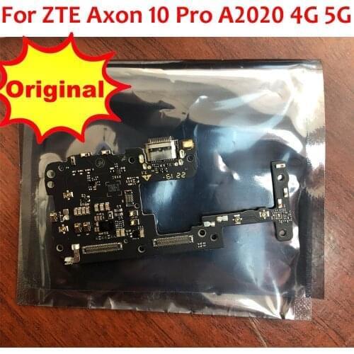 Original Charge board For ZTE Axon 10 Pro A2020 4G 5G Microphone USB Plug Fast Charging Port Charge Board Flex Cable Full IC