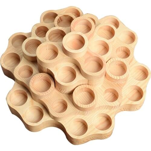 31 Slot Display Stand Rack for 15ml Essential Oil Bottles 10ml Roller Bottle Wooden Essetial Oil Roller Bottle Holder Show