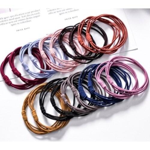 10Colors 3pcs/Lot Nylon Elastic Hair Bands Ponytail For Women Girls Holder Rubber Bands Scrunchies Rope Fashion Hair Accessories