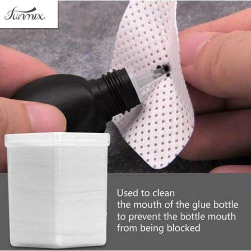 170pcs eyelash glue Remover Cotton Wipes UV Gel Nail Tips Polish Remover Cleaner Lint-Free Paper Pad eyelash make up Tools